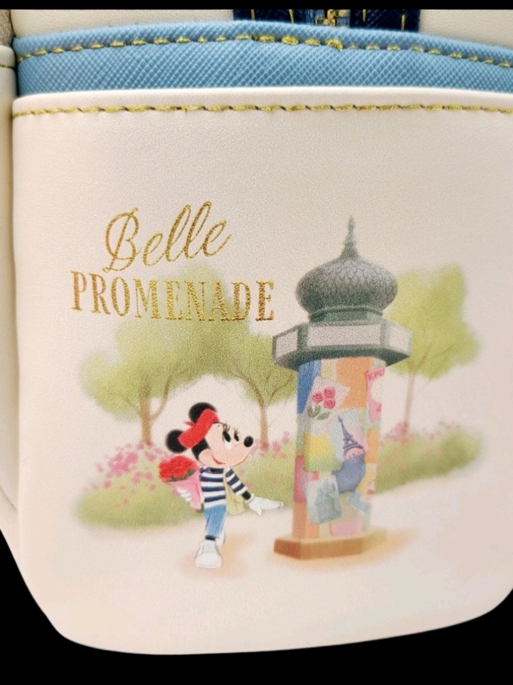$FirmLoungefly DisneyParks EPCOTFrance Minnie Mouse La Vie En Rose Mini Backpack - Picture 4 of 6